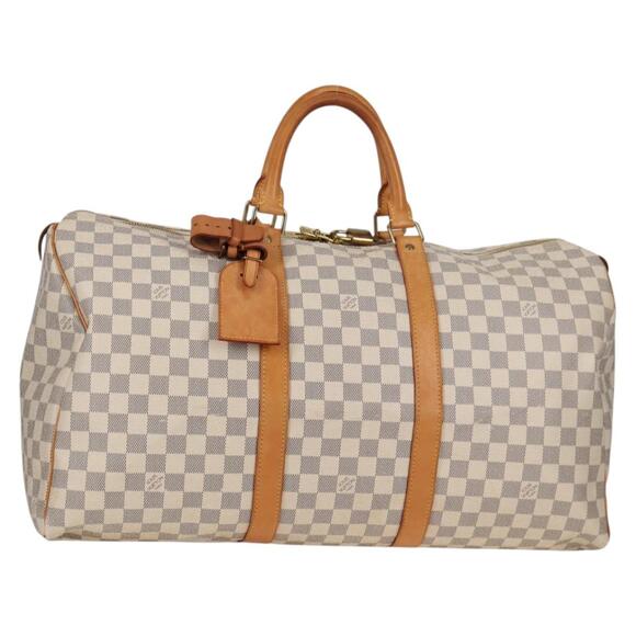 LOUIS VUITTON Damier Azur Keepall 50 Boston Bag N41430 - Picture 1 of 16